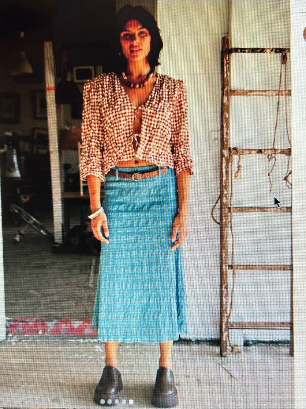 Ottway the label Textured Light Blue Midi Skirt - size medium